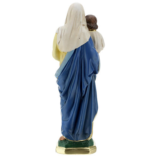 Vierge à l'Enfant statue plâtre 40 cm colorée à la main Barsanti 6