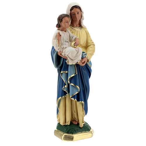 Vierge à l'Enfant statue plâtre 40 cm colorée à la main Barsanti 10
