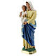 Vierge à l'Enfant statue plâtre 40 cm colorée à la main Barsanti s3