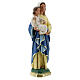 Vierge à l'Enfant statue plâtre 40 cm colorée à la main Barsanti s5