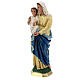 Vierge à l'Enfant statue plâtre 40 cm colorée à la main Barsanti s9
