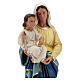 Madonna Bambino statua gesso 40 cm colorata a mano Barsanti s8