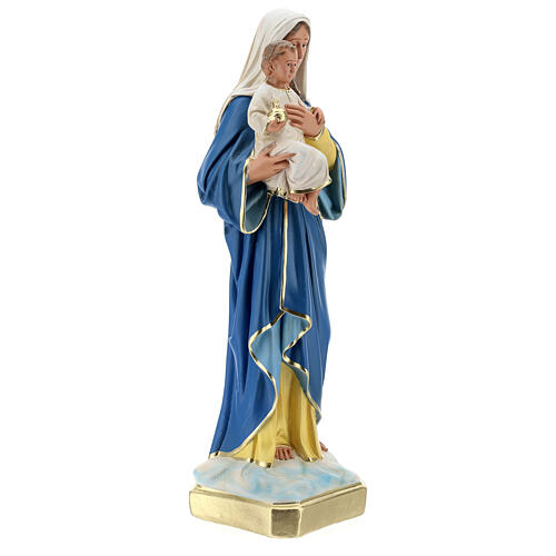 Statue aus Gips Maria mit dem Jesuskind handbemalt von Arte Barsanti, 50 cm 5