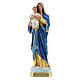 Statue Vierge à l'Enfant 50 cm plâtre peint à la main Barsanti s1