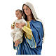 Virgin Mary statue with Child, 50 cm hand painted plaster Barsanti s2