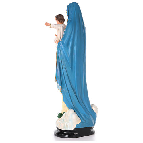 Estatua Virgen con Niño yeso 80 cm color a mano Arte Barsanti 10