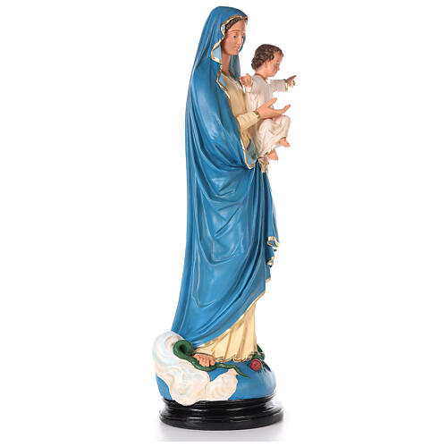 Estatua Virgen con Niño yeso 80 cm color a mano Arte Barsanti 11