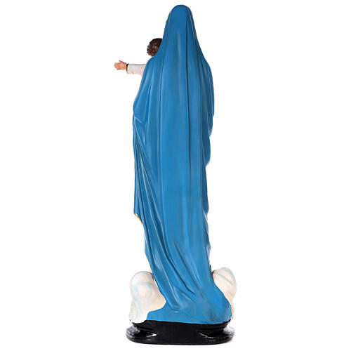 Estatua Virgen con Niño yeso 80 cm color a mano Arte Barsanti 7