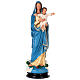 Estatua Virgen con Niño yeso 80 cm color a mano Arte Barsanti s1