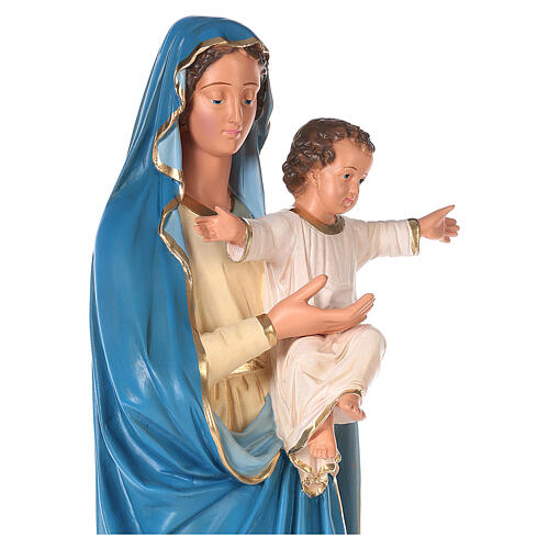 Statue Vierge à l'Enfant plâtre 80 cm peinte à la main Arte Barsanti 6