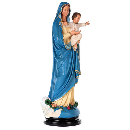 Statua Madonna con Bambino gesso 80 cm colore a mano Arte Barsanti 5