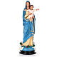 Statua Madonna con Bambino gesso 80 cm colore a mano Arte Barsanti s8