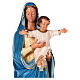 Statua Madonna con Bambino gesso 80 cm colore a mano Arte Barsanti s2