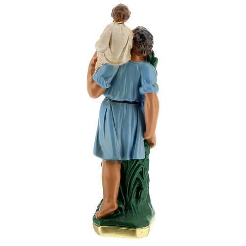 Heiliger Christophorus Gipsstatue 20 cm handbemalt von Arte Barsanti 4