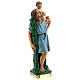 Heiliger Christophorus Gipsstatue 20 cm handbemalt von Arte Barsanti s3