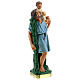 Saint Christophe statue plâtre 20 cm peint main Arte Barsanti s3