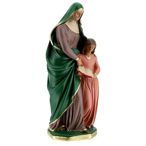 St. Anne hand painted plaster statue Arte Barsanti 20 cm 3