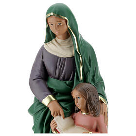 Santa Ana com a Virgem Maria imagem de gesso pintada à mão Arte Barsanti 30 cm