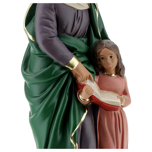 Santa Ana com a Virgem Maria imagem de gesso pintada à mão Arte Barsanti 30 cm 6
