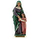 Santa Ana com a Virgem Maria imagem de gesso pintada à mão Arte Barsanti 30 cm s1