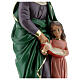 Santa Ana com a Virgem Maria imagem de gesso pintada à mão Arte Barsanti 30 cm s6