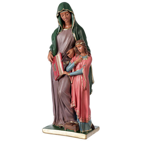 Statue Sainte Anne plâtre 40 cm peinte main Arte Barsanti 3