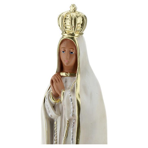 Nossa Senhora de Fátima imagem gesso 20 cm pintada à mão Barsanti 2