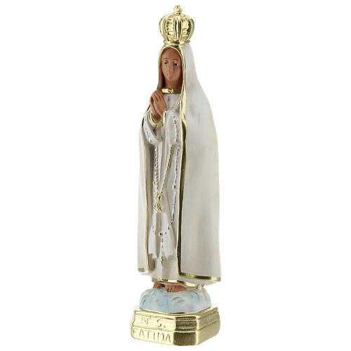 Our Lady of Fatima statue, 20 cm in hand painted plaster Arte Barsanti 3