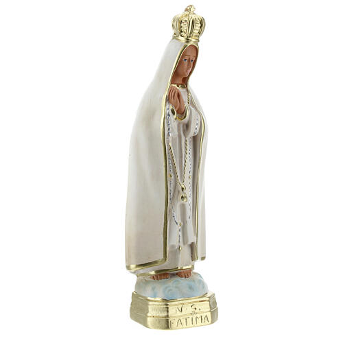 Our Lady of Fatima statue, 20 cm in hand painted plaster Arte Barsanti 4