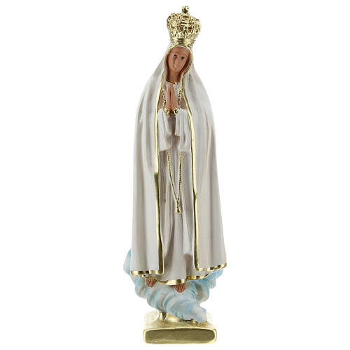 Notre-Dame de Fatima 25 cm statue plâtre coloré main Barsanti 1