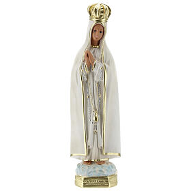 Nossa Senhora de Fátima imagem de gesso pintada à mão Arte Barsanti 30 cm