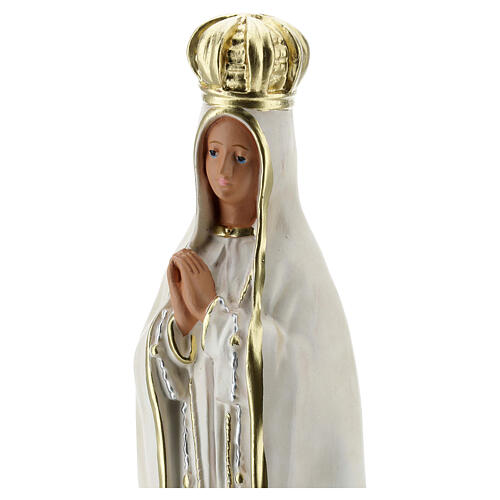 Nossa Senhora de Fátima imagem de gesso pintada à mão Arte Barsanti 30 cm 2