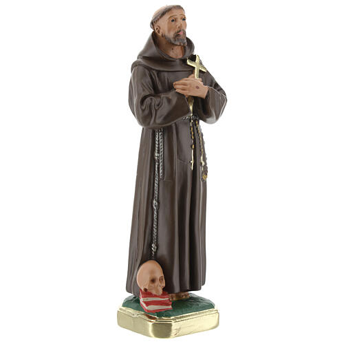 San Francesco D'Assisi gesso statua 20 cm dipinta a mano Barsanti 4