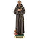 San Francesco D'Assisi gesso statua 20 cm dipinta a mano Barsanti s1