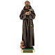 Statua San Francesco D'Assisi gesso 30 cm dipinta a mano Barsanti s1