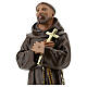 Statua San Francesco D'Assisi gesso 30 cm dipinta a mano Barsanti s2