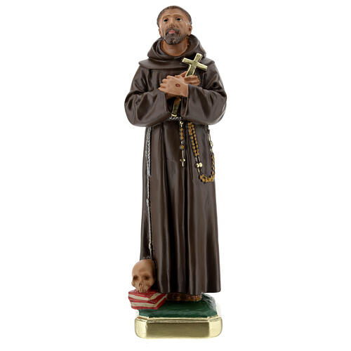 Figura Święty Franciszek z Asyżu gips 30 cm malowany ręcznie Barsanti 1