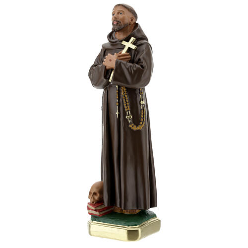 Figura Święty Franciszek z Asyżu gips 30 cm malowany ręcznie Barsanti 3