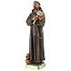 St. Francis of Assisi with dove plaster statue 20 cm hand painted Arte Barsanti s2