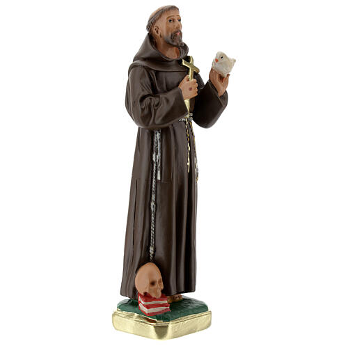 Święty Franciszek z Asyżu z gołębicą figura gipsowa 20 cm Barsanti 3