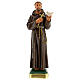 St Francis of Assisi statue with dove h 12 in plaster Arte Barsanti s1