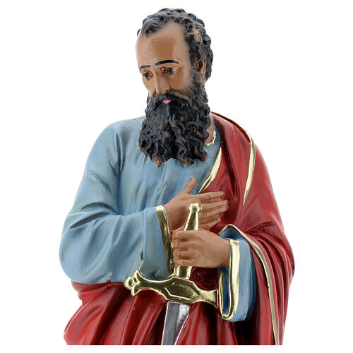 Statue aus Gips Heiliger Paulus handbemalt von Arte Barsanti, 30 cm 2