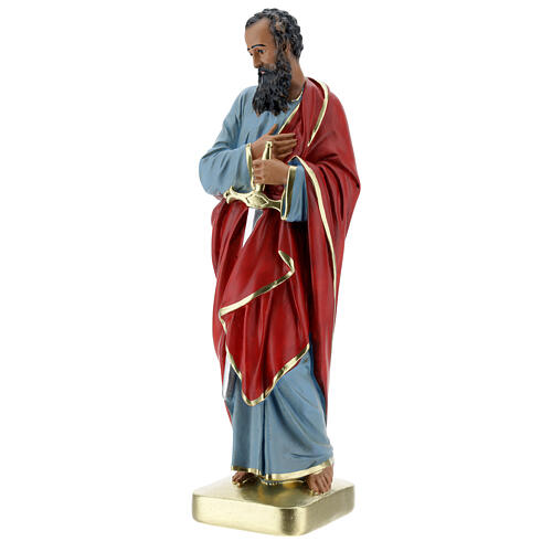 Statue aus Gips Heiliger Paulus handbemalt von Arte Barsanti, 30 cm 3