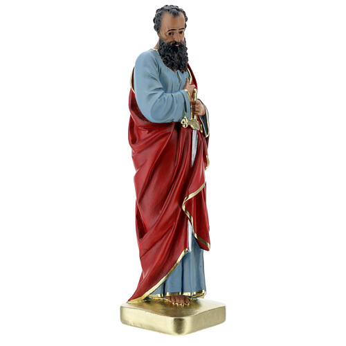 Statue aus Gips Heiliger Paulus handbemalt von Arte Barsanti, 30 cm 4