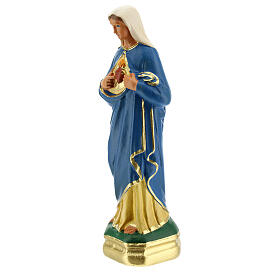 Sacred Heart of Mary hand painted plaster statue Arte Barsanti 15 cm