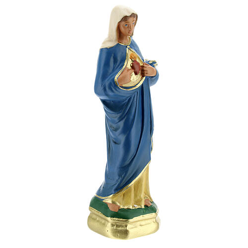 Sacred Heart of Mary hand painted plaster statue Arte Barsanti 15 cm 3