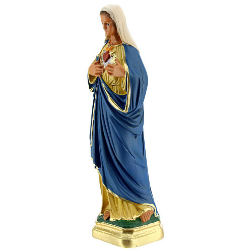 Statue Maria Unbeflecktes Herz, 20 cm, handbemaltes Gips, Arte Barsanti 2