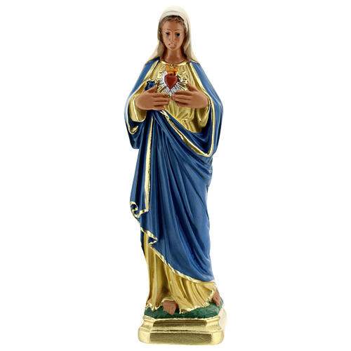 Sacred Heart of Mary hand painted plaster statue Arte Barsanti 20 cm 1