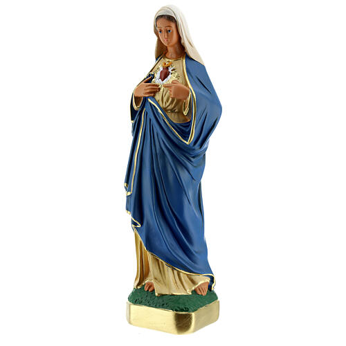 Statue Maria Unbeflecktes Herz, 30 cm, handbemaltes Gips, Arte Barsanti 3