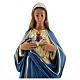 Sacred Heart of Mary hand painted plaster statue Arte Barsanti 30 cm s2